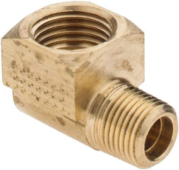 Parker - 5/16" Tube OD, Metal Flared Tube Inverted Male Elbow - 1/8-27 NPTF - USA Tool & Supply