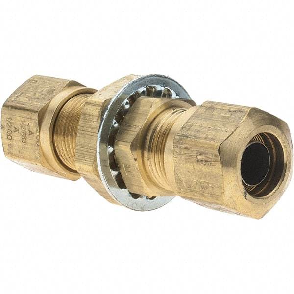 Parker - 1/2" OD, Brass Union - 150 Max Working psi, Comp x Comp Ends - USA Tool & Supply