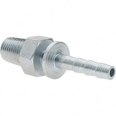 Value Collection - 1/4 Male NPT Pneumatic Hose Nipple - Steel, 1/4" Hose ID - USA Tool & Supply