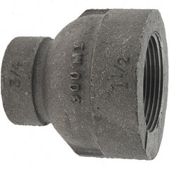 Value Collection - Class 300, 1-1/2 x 3/4" Black Pipe Reducing Coupling - Threaded, Malleable Iron - USA Tool & Supply