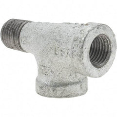Value Collection - Size 1/4", Class 150, Malleable Iron Galvanized Pipe Street Tee - 150 psi, Threaded End Connection - USA Tool & Supply