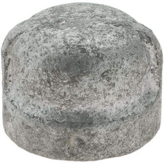 Value Collection - Size 1/4", Class 150, Malleable Iron Galvanized Pipe End Cap - 150 psi, Threaded End Connection - USA Tool & Supply