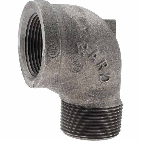 Value Collection - Size 1-1/4", Class 150, Malleable Iron Black Pipe 90° Street Elbow - 150 psi, Threaded End Connection - USA Tool & Supply