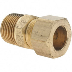 Parker - 3/4" OD, Brass Male Connector - 100 Max Working psi, Comp x MNPT Ends - USA Tool & Supply