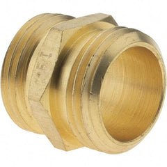 Value Collection - 3/4 Garden Hose Adapter - Brass, Male Hose to Male Hose Connector - USA Tool & Supply