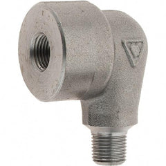 Value Collection - Size 1/8", Class 3,000, Forged Carbon Steel Black Pipe 90° Street Elbow - NPT End Connection - USA Tool & Supply