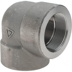 Value Collection - Size 2", Class 3,000, Forged Carbon Steel Black Pipe 90° Elbow - NPT End Connection - USA Tool & Supply
