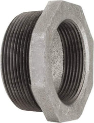 Value Collection - Size 1 x 1/4", Class 150, Malleable Iron Black Pipe Hex Bushing - 150 psi, Threaded End Connection - USA Tool & Supply