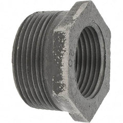 Value Collection - Size 1-1/4 x 1", Class 150, Malleable Iron Black Pipe Hex Bushing - 150 psi, Threaded End Connection - USA Tool & Supply