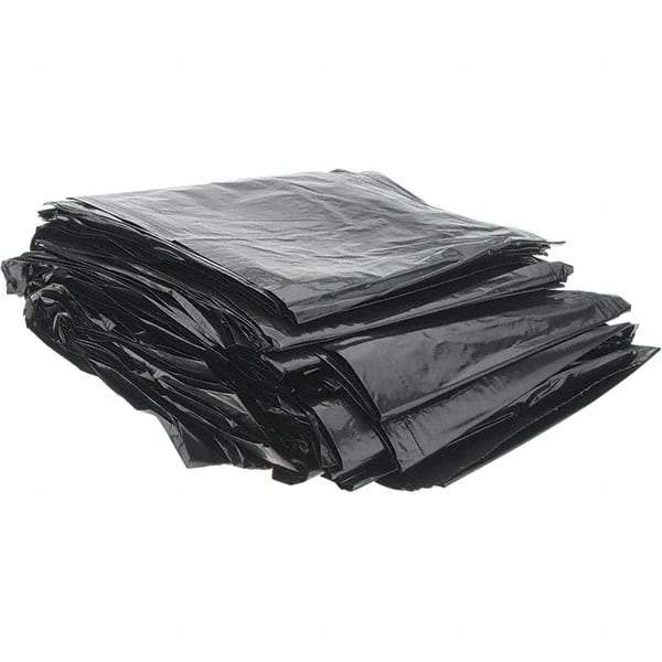 Value Collection - 1.5 mil Thick, Heavy-Duty Trash Bags - High-Density Polyethylene (HDPE), 40" Wide x 46" High, Black - USA Tool & Supply