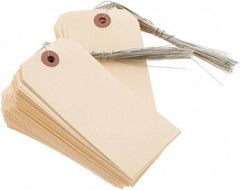 Value Collection - 4-3/4" High x 2-3/8" Long, Safety & Facility Blank Tag - Natural Cardstock - USA Tool & Supply
