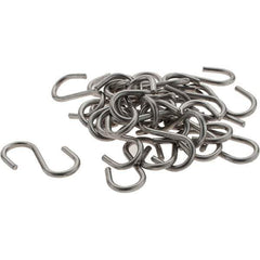 Value Collection - 304 Stainless Steel Uncoated S-Hook - 7 Lb Capacity, 0.08" Wire, 1-1/16" OAL - USA Tool & Supply