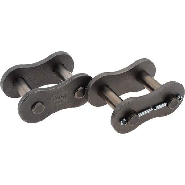 Value Collection - ANSI 140, Cottered Roller Chain Connecting Link - For Use with Single Strand Chain - USA Tool & Supply