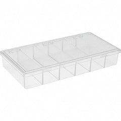 Value Collection - 8-1/4" Wide x 1-3/8" High x 4-1/4" Deep, Small Parts Storage Box - Plastic Frame - USA Tool & Supply