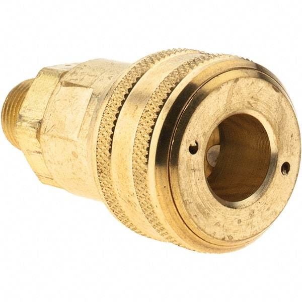 Value Collection - 1/2 Male Pipe Industrial Pneumatic Hose Coupler - Brass, 1/2" Body Diam - USA Tool & Supply