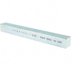 Value Collection - 12" Long x 1-1/2" High x 1-1/2" Wide, Zinc-Plated Oversized Key Stock - Cold Drawn Steel - USA Tool & Supply