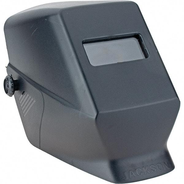 Value Collection - 2" Window Width x 4-1/4" Window Height, Auto-Darkening Lens, Fixed Front Welding Helmet - Blue Lens - USA Tool & Supply