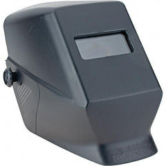 Value Collection - 2" Window Width x 4-1/4" Window Height, Auto-Darkening Lens, Fixed Front Welding Helmet - Blue Lens - USA Tool & Supply