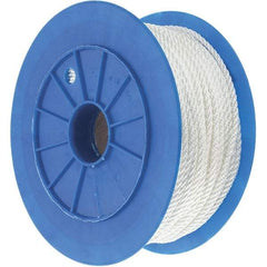 Value Collection - 600' Max Length Nylon Solid Braid Rope - 1/4" Diam, 124 Lb Capacity - USA Tool & Supply