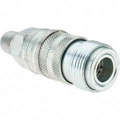 Value Collection - 3/8 Male Pipe Industrial Pneumatic Hose Coupler - Steel - USA Tool & Supply