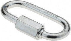 Value Collection - Zinc Plated Carbon Steel Quick Link - 1/8" Diameter, 220 Lb Load Limit - USA Tool & Supply