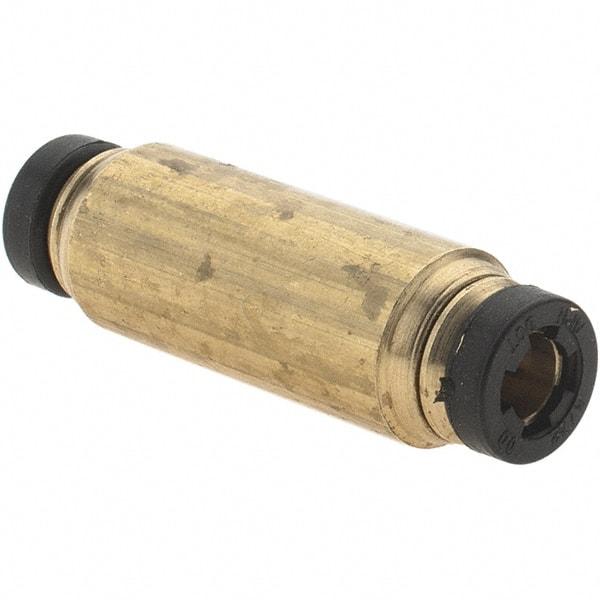 Parker - 5/32" Outside Diam, Metal Push-to-Connect Tube Union - 250 Max psi, Tube to Tube Connection, Buna-N O-Ring - USA Tool & Supply
