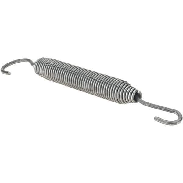 Value Collection - 17/32" OD, Steel Extension Spring - 5-1/4" Free Length - USA Tool & Supply
