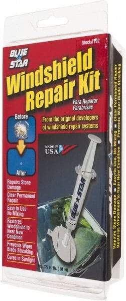 Value Collection - Automotive Repair & Service Kits Type: Windshield Repair Kit Contents: 1 Syringe, Repair Compound, Adhesive Disk and Pedestal for One Repair - USA Tool & Supply