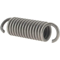 Value Collection - 1/2" OD, Steel Extension Spring - 64 Lb/In Rating - USA Tool & Supply