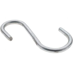 Value Collection - Trade Size 98, Carbon Steel Bright Zinc S-Hook - 0.187" Wire, 2-11/16" OAL - USA Tool & Supply