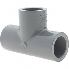 Value Collection - 1/2" CPVC Plastic Pipe Tee - Slip x Slip x Slip End Connections - USA Tool & Supply