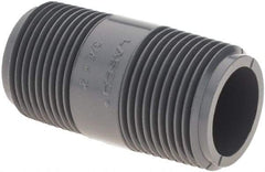 Value Collection - 3/4" Pipe, 1-1/2" Long PVC Threaded Plastic Pipe Nipple - Gray - USA Tool & Supply