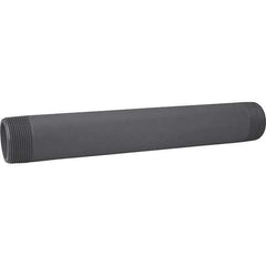 Value Collection - 1" Pipe, 5" Long PVC Threaded Plastic Pipe Nipple - Gray - USA Tool & Supply