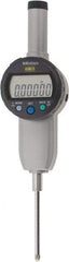 Mitutoyo - 0 to 2" Range, 0.00005" Graduation, Electronic Drop Indicator - Flat Back, Accurate to 0.0002", English & Metric System, LCD Display - USA Tool & Supply