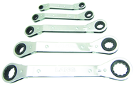 5 Piece - 12 Point - Offset Ratcheting Box Wrench Set - USA Tool & Supply