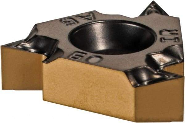 Iscar - 16IRM Internal Right Hand 48-8 Partial Profile 60° Laydown Threading Insert - Grade IC808, TiAlN/AlTiN/TiN Coated Carbide, 9.53mm Inscribed Circle - USA Tool & Supply