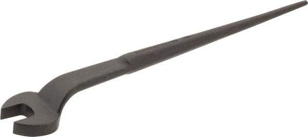 Proto - 11/16" Standard Spud Handle Open End Wrench - 12" OAL, Single End, Black Finish - USA Tool & Supply