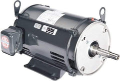 US Motors - ODP Enclosure, No Thermal Protection, 1,740 RPM, 208-230/460 Volt, 60 Hz, Three Phase Energy Efficient Motor - Size 143 Frame, Rigid Mount, 1 Speed, Ball Bearings, 3.1-3/1.5 Full Load Amps, F Class Insulation, CCW Lead End - USA Tool & Supply