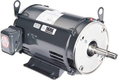 US Motors - 5 hp, ODP Enclosure, No Thermal Protection, 1,755 RPM, 575 Volt, 60 Hz, Three Phase Energy Efficient Motor - Size 184 Frame, Rigid Mount, 1 Speed, Ball Bearings, 5.1 Full Load Amps, F Class Insulation, CCW Lead End - USA Tool & Supply