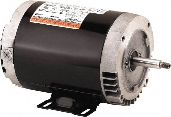 US Motors - 1/2 hp, ODP Enclosure, No Thermal Protection, 3,450 RPM, 575 Volt, 60 Hz, Three Phase Standard Efficient Motor - Size 56 Frame, C-Face Mount, 1 Speed, Ball Bearings, 0.9 Full Load Amps, B Class Insulation, CCW Lead End - USA Tool & Supply