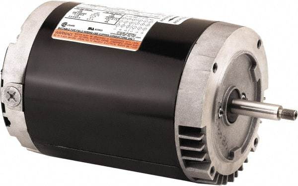 US Motors - 1.5 hp, ODP Enclosure, No Thermal Protection, 3,520 RPM, 208-230/460 Volt, 60 Hz, Three Phase Standard Efficient Motor - Size 56 Frame, C-Face Mount, 1 Speed, Ball Bearings, 5-5/2.5 Full Load Amps, F Class Insulation, CCW Lead End - USA Tool & Supply
