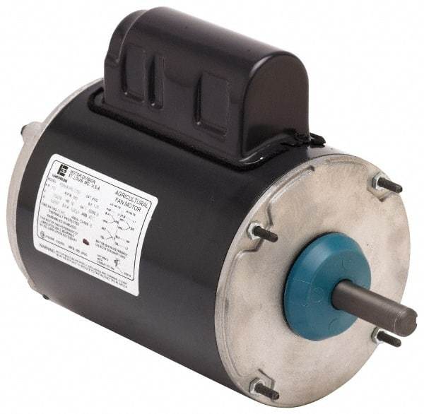 US Motors - 1/2 hp, TEAO Enclosure, Auto Thermal Protection, 850 RPM, 115/230 Volt, 60 Hz, Industrial Electric AC/DC Motor - Size 48 Frame, Stud Mount, 1 Speed, Ball Bearings, 6.0/3.0 Full Load Amps, B Class Insulation, CCW Lead End - USA Tool & Supply