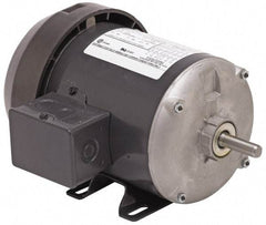 US Motors - 1/3 hp, ODP Enclosure, Auto Thermal Protection, 1,425 RPM, 110/220 Volt, 50 Hz, Industrial Electric AC/DC Motor - Size 48 Frame, Rigid Mount, 1 Speed, Ball Bearings, 7.1/3.6 Full Load Amps, B Class Insulation, Reversible - USA Tool & Supply