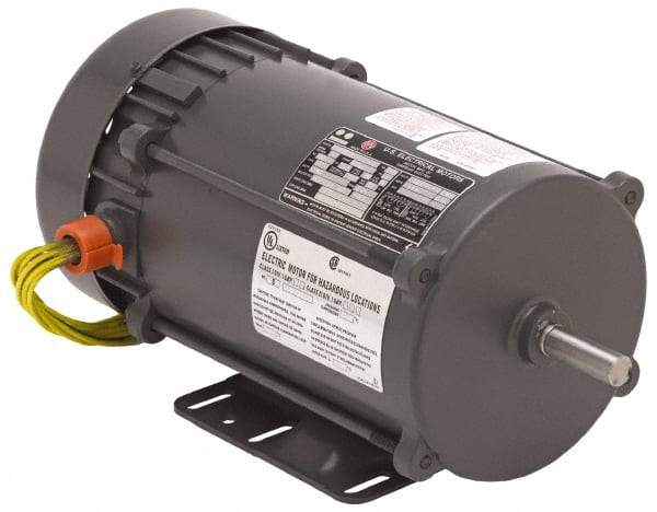 US Motors - 1 hp, Auto Thermal Protection, 1,725 RPM, 115/208-230 Volt, Single Phase Motor - Size 56C Frame, C-Face with Base & C-Face without Base Mount, Ball Bearings, 14.0/6.9-7.0 Full Load Amps, B Class Insulation - USA Tool & Supply