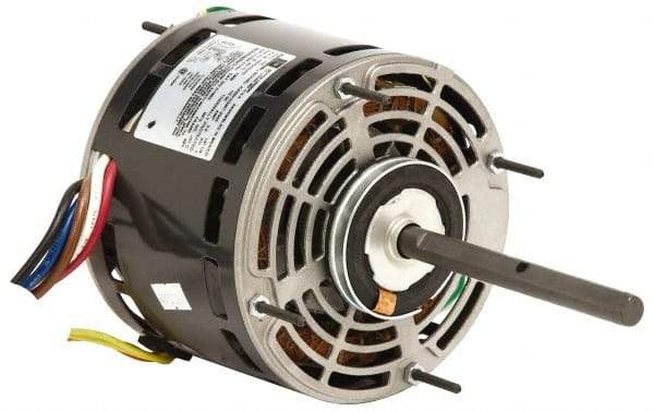 US Motors - 3/4 hp, OAO Enclosure, Auto Thermal Protection, 1,075 RPM, 208-230 Volt, 60 Hz, Industrial Electric AC/DC Motor - Size 48 Frame, Hub Mount, 5 Speed, Ball Bearings, 4.6 Full Load Amps, B Class Insulation, CCW Lead End - USA Tool & Supply