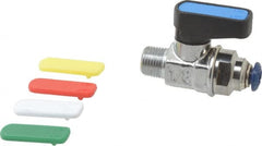 Aignep USA - 5/32" Pipe, Full Port, Brass Standard Ball Valve - USA Tool & Supply