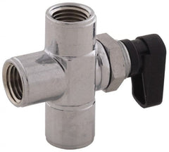 Aignep USA - 1/8" Pipe, Full Port, Brass Standard Ball Valve - USA Tool & Supply