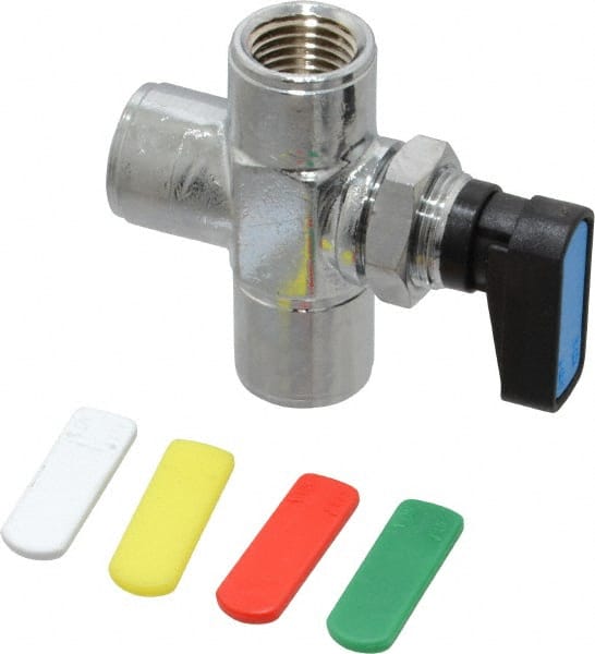 Aignep USA - 1/4" Pipe, Full Port, Brass Standard Ball Valve - USA Tool & Supply