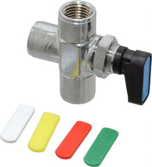Aignep USA - 1/4" Pipe, Full Port, Brass Standard Ball Valve - USA Tool & Supply