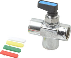Aignep USA - 3/8" Pipe, Full Port, Brass Standard Ball Valve - USA Tool & Supply